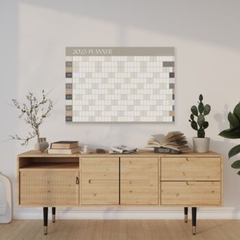 2025 Wall Planner A2 Calendar Earthy Neutrals Organiser, 4 of 6