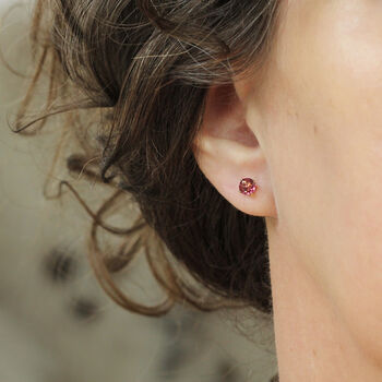 Rhodolite Garnet Stud Earrings, 3 of 13