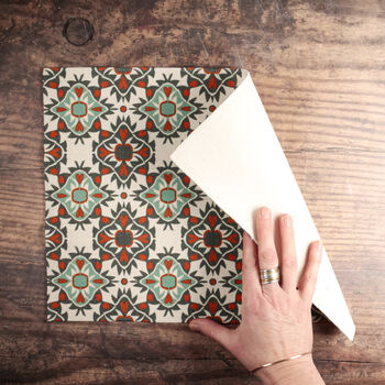 Aztec Hand Printed Fabric Placemat Set, 9 of 11