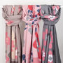 Cashmere Winter Floral Scarf, thumbnail 2 of 3