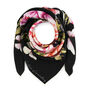 Pure Silk Designer Scarf Luxury Floral 90cm, thumbnail 1 of 5