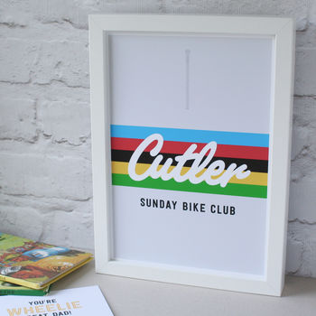 Personalised World Champion Cycling Jersey Print, 3 of 5
