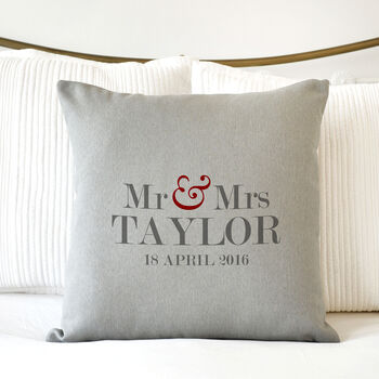 Personalised Mr And Mrs Cushion, 3 of 4