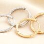 Stainless Steel Hammered Hoop Earrings, thumbnail 1 of 9