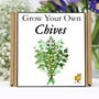 Gardening Gift. Grow Your Own Herbs. Chives Seeds Kit, thumbnail 1 of 6