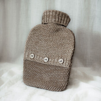 Hot Water Bottle With Knitted Cover, 3 of 8