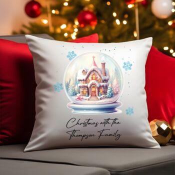 Personalised Cute Christmas Characters Gift Cushion, 3 of 6