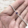 Silver Amethyst Gemstone February Bracelet, thumbnail 7 of 11