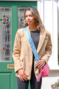 Teal Flamingo Bag Strap | Extra Long Crossbody Replacement Bag Strap, 2 of 6