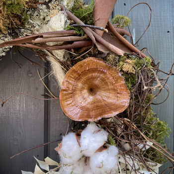 Dried Forest Wreath With Mushrooms And Moss, 3 of 6