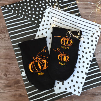 Family Pumpkin Patch Personalised Socks, 2 of 4