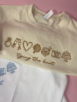 Tying The Knot Embroidered Bride Sweatshirt, 7 of 9