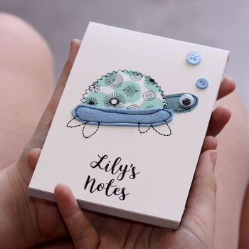 Personalised Turtle Embroidered Notepad, 4 of 4