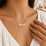 Personalise Multi Hearts Silver Gold Rose Gold Necklace Initials Engraved, thumbnail 3 of 11