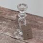 Clear Glass Candlestick, 15.5cm, thumbnail 1 of 3