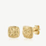 Gold Or Silver Small Textured Square Stud Earrings, thumbnail 2 of 6