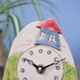 Personalised Mantel Clock With House And Green Meadow, thumbnail 3 of 5