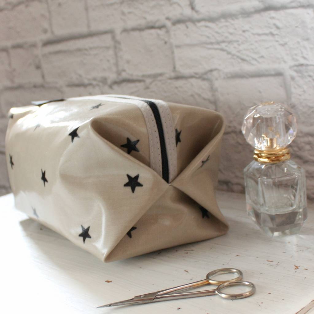 star print oilcloth wash bag by love lammie & co