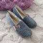 Felt Ballerina Slippers With Pink Details, thumbnail 2 of 8