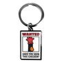Wallace And Gromit | Feathers Mcgraw Wanted Poster Keyring, thumbnail 2 of 2