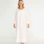 White Sleeveless Cotton Nightdress Lizzie, thumbnail 7 of 8