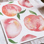 Watercolour Peaches Print, thumbnail 3 of 3