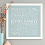 Personalised Square Family Word Art Print, thumbnail 3 of 9