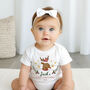 Personalised Baby’s First Christmas Gift Reindeer Bodysuit, thumbnail 1 of 6