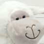White Sheep Soft Toy With Personalised Keyring, thumbnail 4 of 5
