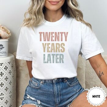 Personalised Twenty Years Later Statement T Shirt, 11 of 11