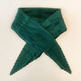Forest Green Colour Pleated Silky Scarf, thumbnail 3 of 4