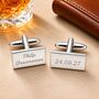 Personalised Engraved Silver Cufflinks, thumbnail 1 of 8