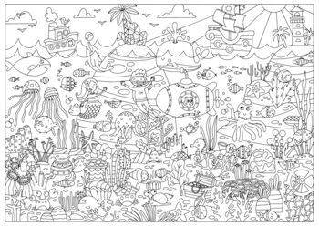 Under The Sea Colouring Poster, 2 of 4