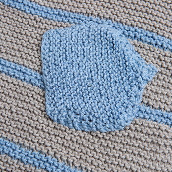 Baby Dinosaur Striped Blanket Easy Knitting Kit, 4 of 8