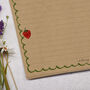 A4 Kraft Letter Writing Paper With Strawberries, thumbnail 3 of 4