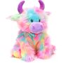 Large Christmas Highland Cow Rainbow Soft Toy, thumbnail 1 of 4