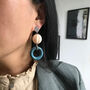 Chunky Green Circle Statement Earrings, thumbnail 1 of 3