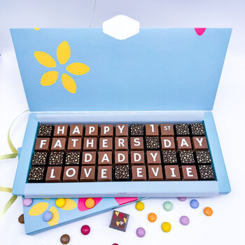 1st Fathers Day Large Box Of Personalised Chocolates, 2 of 5