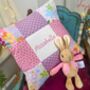 Pink And Purple Name Cushion, thumbnail 2 of 7
