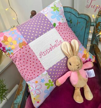 Pink And Purple Name Cushion, 2 of 7