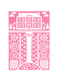 Manor Garden Screen Print Available In More Colours, 4 of 7