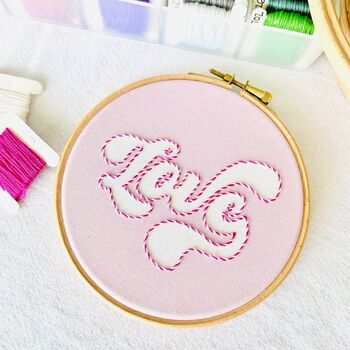 Love Embroidery Hoop Kit, 2 of 3