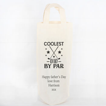 Personalised Golf Father's Day Bottle Gift Bag, 2 of 3