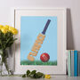 Personalised Cricket Bat Print, thumbnail 2 of 2