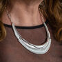Curve Shell Necklace And Bangle Set, thumbnail 3 of 4