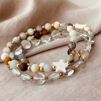 Moon And Stars Amazonite Bracelet, 8 of 8
