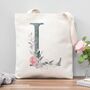 Luxury Duck Egg Floral Alphabet Bag, thumbnail 3 of 3