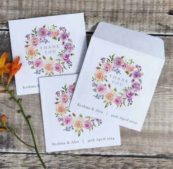 10 Wildflower Seed Packet Favours Pink Roses, 3 of 6