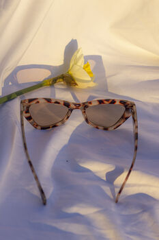 Modern Tortoise Shell Triangular Cut Block Sunglasses, 7 of 7