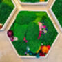 Hexagonal Moss Wall Art, Honeycomb Moss Wood Hexagon, thumbnail 9 of 12